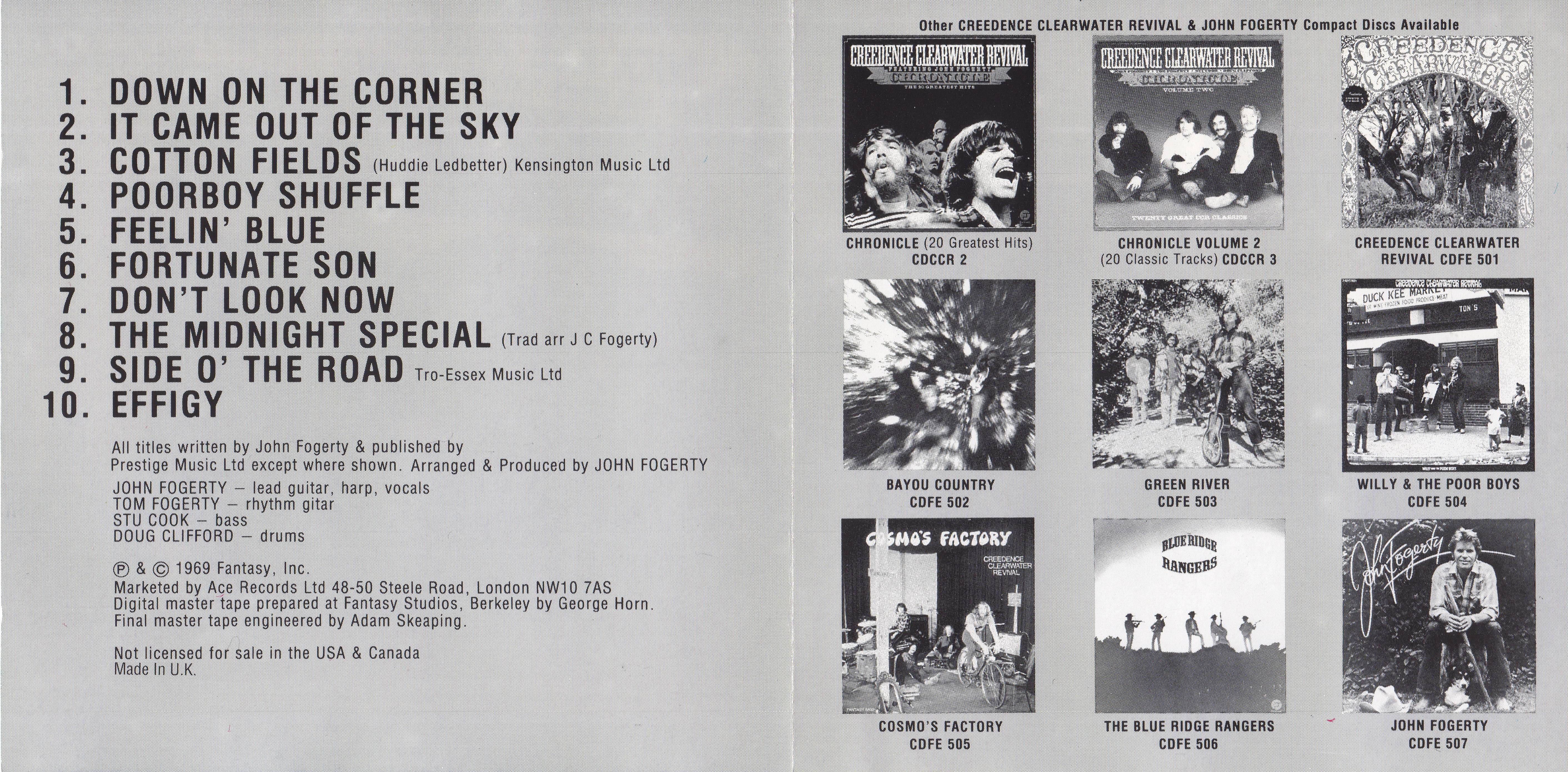 Creedence Clearwater Revival Willy And The Poor Boys : Booklet2 UK